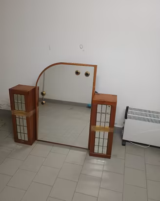 Specchiera bagno in legno 