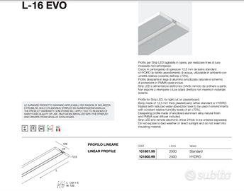 Profilo Cartongesso Novalux Cartoon Light L-16 EVO