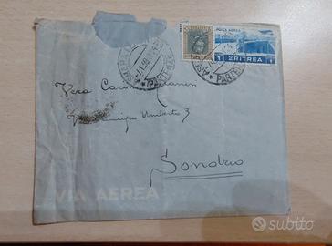 Busta Aerea ERITREA 1936 (Maggio) per SONDRIO (Ver