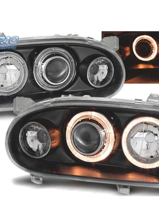 FARI VOLKSWAGEN VW GOLF 3 ANGEL EYES NERI FRECCE
