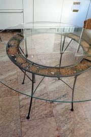 Tavolo tondo in cristallo in perfette condizioni