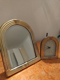 Orologio e specchio in argento CESA 1882