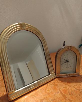 Orologio e specchio in argento CESA 1882