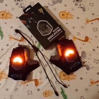 Guanti con luci ricaricabili Led per bike/sport