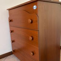 Fasciatoio con cassettiera in legno