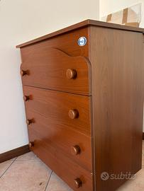 Fasciatoio con cassettiera in legno