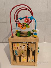 Gioco educativo cubo multiattività in legno