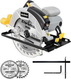Enventor 1200W Sega Circolare con Guida Laser, 2 L