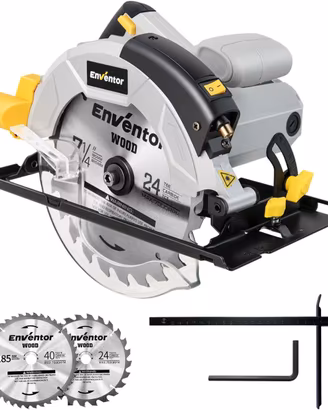 Enventor 1200W Sega Circolare con Guida Laser, 2 L