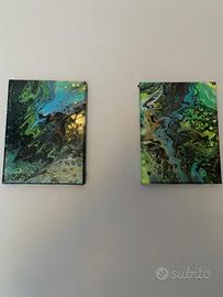 Coppia quadri acrilico su tela 