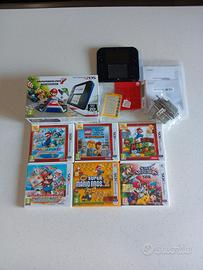 Nintendo 2DS Nero/Blu + 7 Giochi + Scatola