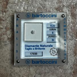 Diamante naturale 0,22 ct Colore E - sigillato