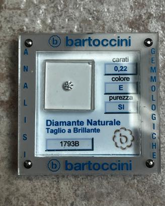 Diamante naturale 0,22 ct Colore E - sigillato