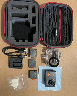 Apeman action camera 4k + custodia e kit