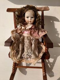 Bambola in Porcellana Bisquit Fatta a Mano Venez