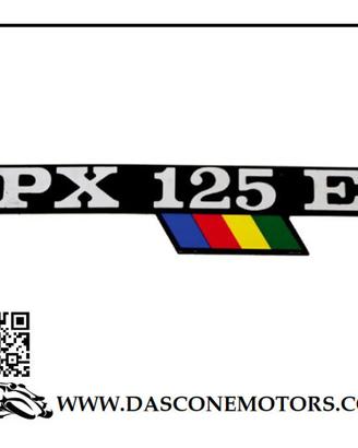 Targhetta Cofano PX125E ARCOBALENO in metallo