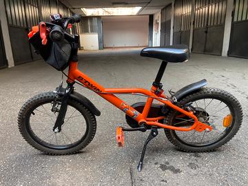 Bicicletta Btwin 16 pollici arancione