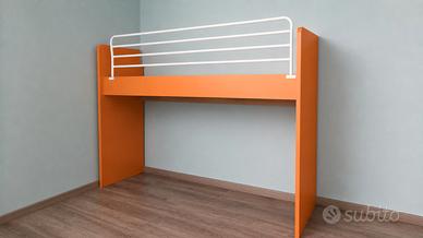 LETTO A SOPPALCO + MATERASSO + SCALA TELESCOPICA