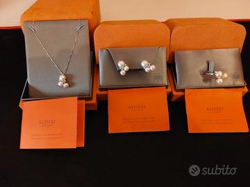 parure oro/perle/ brillanti  - Alfieri & st john