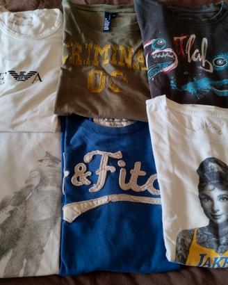 Lotto n. 6 T-shirt uomo misura M