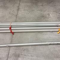 Pali in alluminio anodizzato 140cm diametro 40mm e