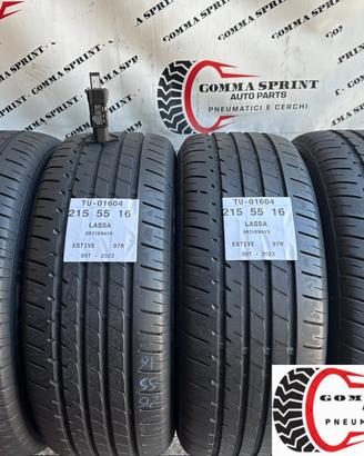 4 PNEUMATICI 215/55 R16 LASSA ESTIVE