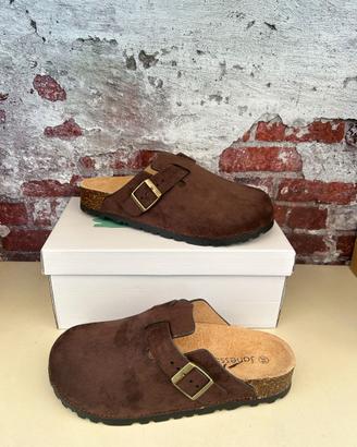 Ciabatte donna sabot punta chiusa marrone 36