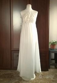 Camicia da notte lunga con pizzo bianco vintage