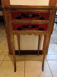 tavolino veneziano dipinto e decorato-stile antico