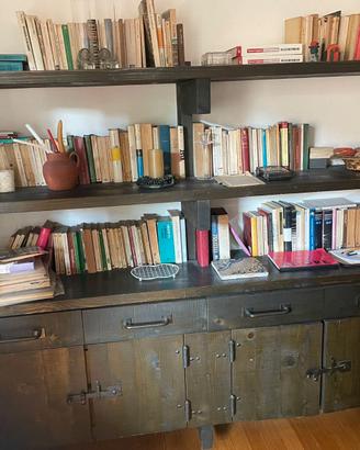 Libreria vintage originale Gualverio Michelangeli
