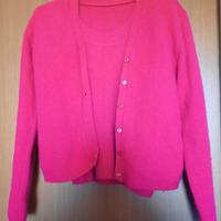 Twin Set Angora rosso corallo Made in Italy