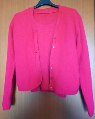 Twin Set Angora rosso corallo Made in Italy