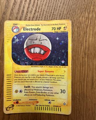 Electrode h7/h32 holo Aquapolis pokemon eng