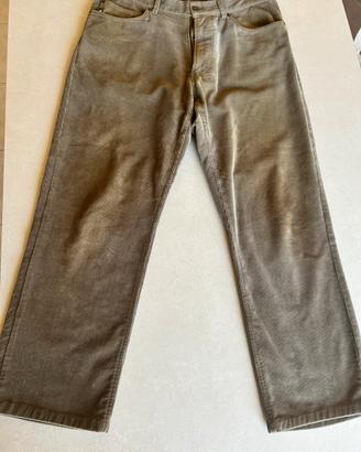 Pantaloni in velluto costine fini