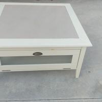 Tavolino in legno per soggiorno con piano ceramica