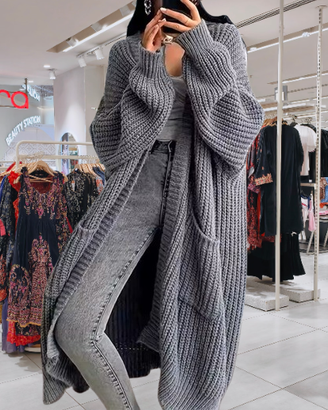 Cardigan a Manica Lunga da Donna Stile Elegante 