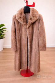 Pelliccia vera di visone color miele