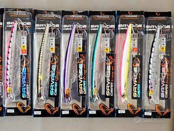 Lotto completo 6 Long Jerk Savage - pesca spinning