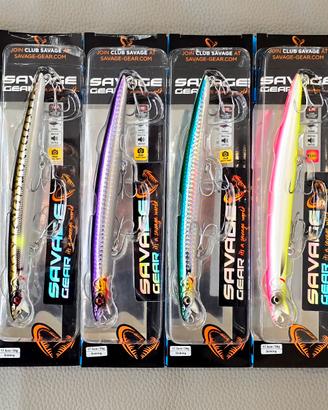 Lotto completo 6 Long Jerk Savage - pesca spinning
