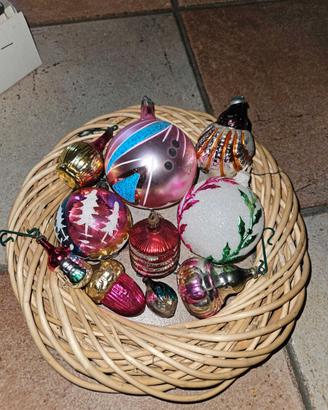 10 Palle di Natale in vetro soffiato anni 60