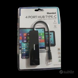 20 PZ Hub USB C 3.1 Hamlet 4 porte NUOVI