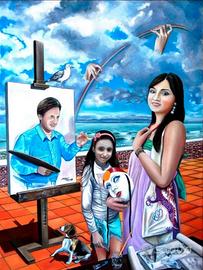 Antonio Pirozzi olio su tela