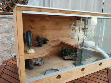 Terrario in legno massiccio
