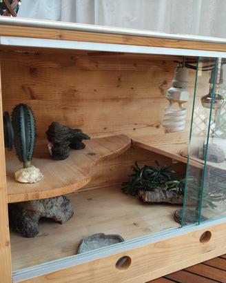 Terrario in legno massiccio