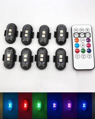 LED RGB INTERNI 2led cad. 4pezzi ricaricabili