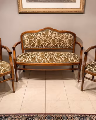 Salotto vintage divano + 2 poltrone