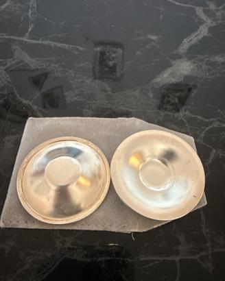 Coppette paracapezzoli in argento per allattamento