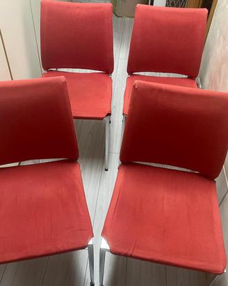 Sedie in metallo 4 pcs
