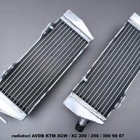 radiatori AVDB KTM XCW / XC 200 / 250 / 300 98 07