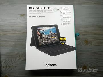 Custodia Tastiera Rugged Folio Logitech per iPad